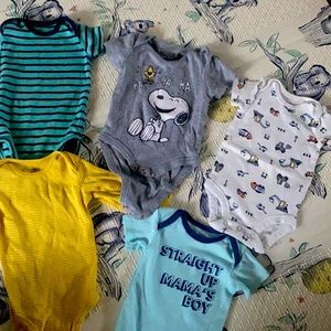 Baby boy 3-6 month onesies